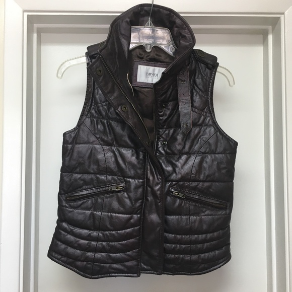 666 by Murillo Purple Leather Moto Vest - Picture 2 of 12